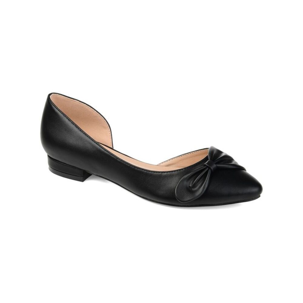 JOURNEE COLLECTION Womens Black Dorsay Abigail Almond Slip On Ballet Flats 7 M
